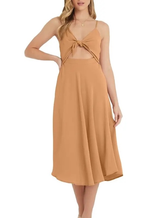 Vici Dresses & Skirts - Vici Tie Front Midi Dress